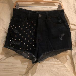 BDG Studded High-rise Cheeky Denim Shorts